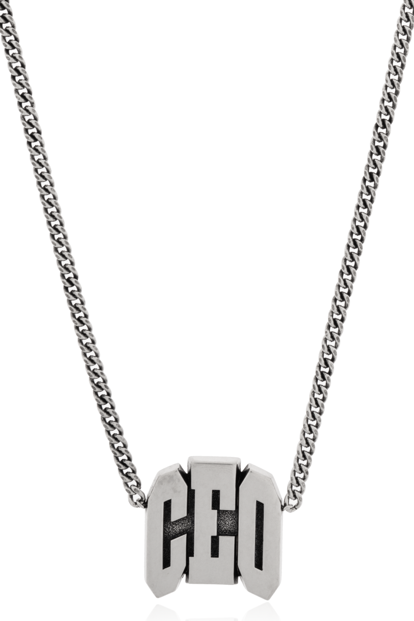 25SS new/BALENCIAGA リビエラネックレス Necklace Silver B Chain Thin Necklace in Silver | Balenciaga US